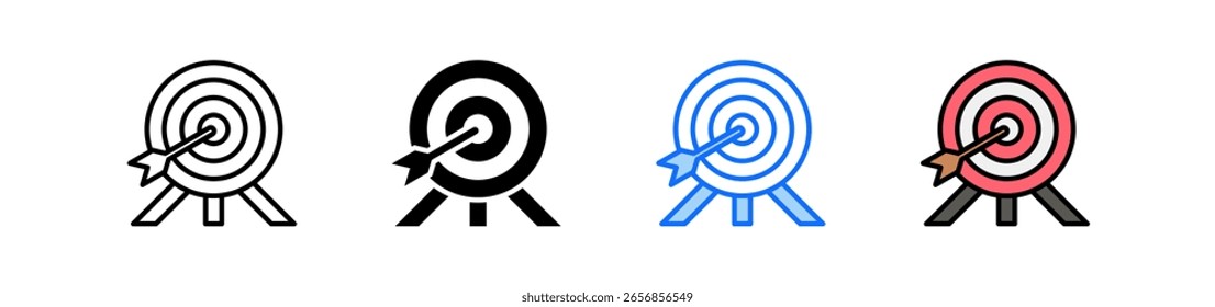 Target Icon Set Multiple Style Collection