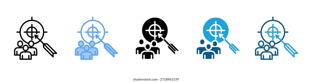 Conjunto de iconos de destino colección de estilos múltiples