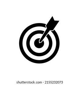 Target icon set on white background. Target or bullseye with arrow icon image vector illustration design