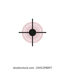 Target icon set on white background