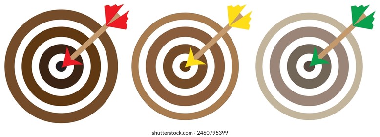 Target icon set on white background