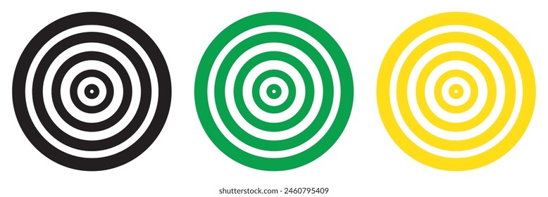 Target icon set on white background