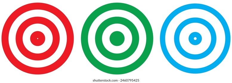 Target icon set on white background