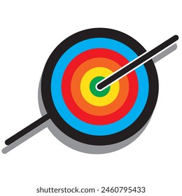 Target icon set on white background