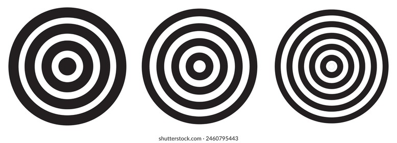 Target icon set on white background