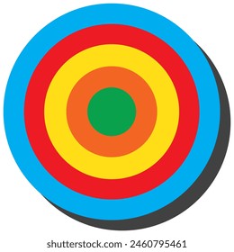 Target icon set on white background