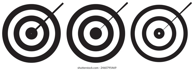 Target icon set on white background