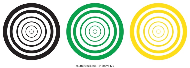 Icono de destino establecido sobre fondo blanco