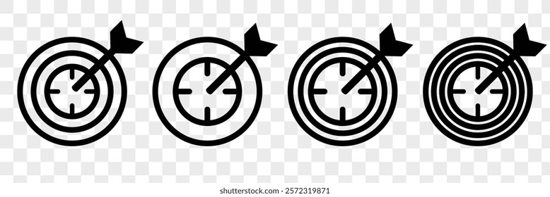 Target icon set on white background. Target icon