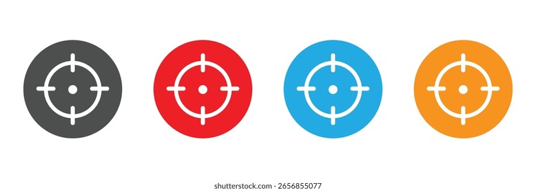 Target icon set on white background . Vector Illustration . EPS 10 . 