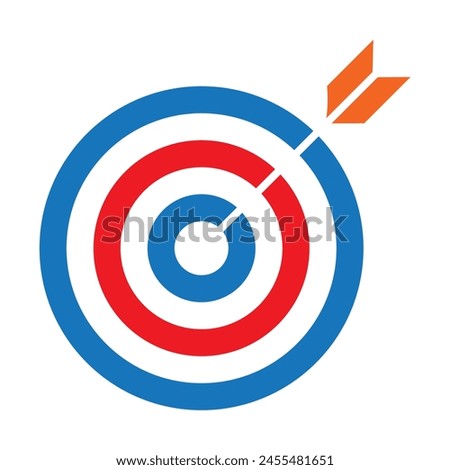 Target icon set on white background