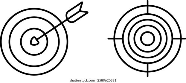 Target Icon Set – Precision, Goal and Focus Symbols in EPS