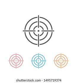 Target icon set symbol vector on white background