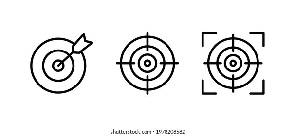 Target icon set. Target symbol vector
