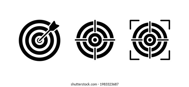 Conjunto de iconos de destino. Símbolo de destino