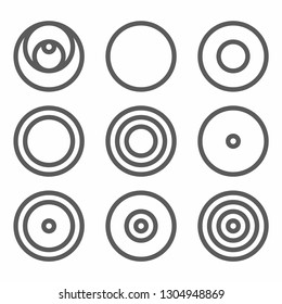 Target icon set vector. Circle logo  symbol