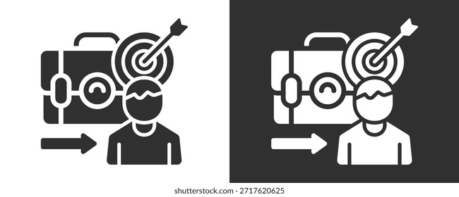 Colección De Vector Del Conjunto Del Icono Del Objetivo Aislada En Blanco Y Negro