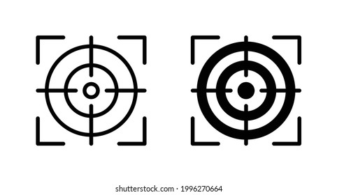 Target icon Set vector for computer, web and mobile