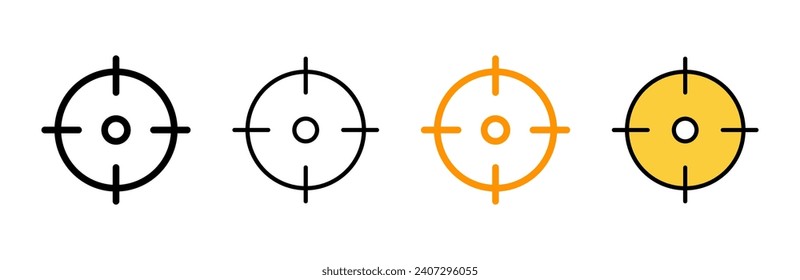 Target icon set vector. goal icon vector. target marketing sign and symbol