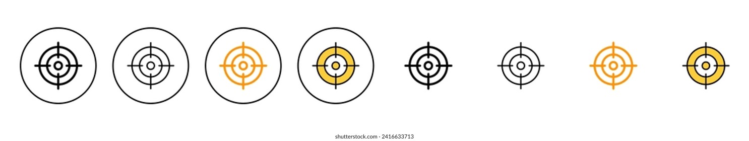 Target icon set vector. goal icon vector. target marketing sign and symbol