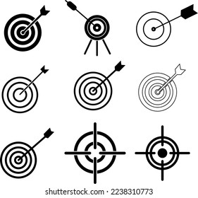 Target Icon set Vector illustration on white background..eps