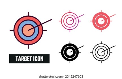 Target Icon Set Vector Illustration
