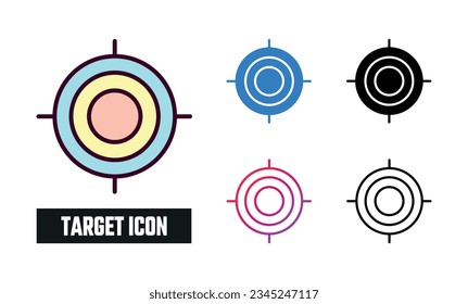 Target Icon Set Vector Illustration