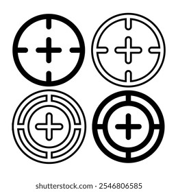 Conjunto de iconos de destino. Ilustración vectorial.