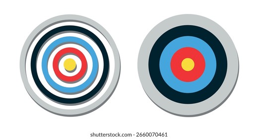 Conjunto de iconos de destino. Ilustración vectorial.
