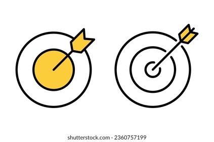 Target icon set for web and mobile app. goal icon vector. target marketing sign and symbol
