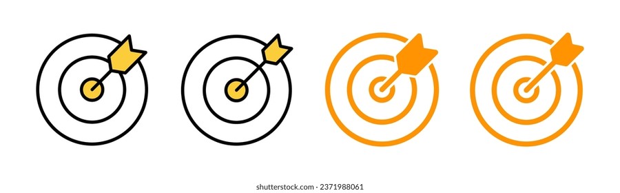 Target icon set for web and mobile app. goal icon vector. target marketing sign and symbol