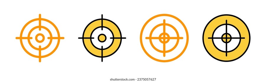 Target icon set for web and mobile app. goal icon vector. target marketing sign and symbol