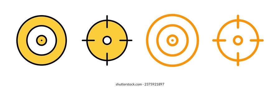 Juego de iconos de destino para aplicaciones web y móviles. vector de icono de objetivo. signo y símbolo de marketing de destino