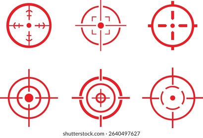 Target icon set.target icon on isolated background. Crosshair in black.Editable Stroke, Pixel Perfect, Stock Illustration. Goal symbol collection. Darts icon. Hitting the bullseye line.