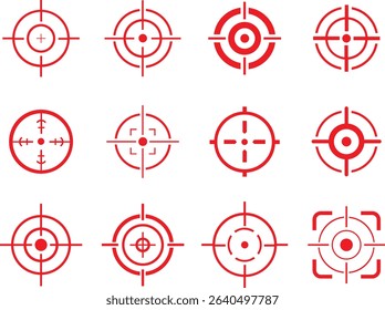 Target icon set.target icon on isolated background. Crosshair icon in black.Editable Stroke, Pixel Perfect, Stock Illustration. Goal symbol collection. Darts icon. Hitting the bullseye line.