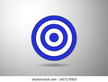 Target, target icon with shadow, isolated on gray background. The concept of success. Vector illustration for your stylish design.