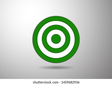 Target, target icon with shadow, isolated on gray background. The concept of success. Vector illustration for your stylish design.