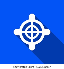 Target icon with shadow , sign design