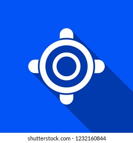 Target icon with shadow , sign design