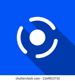 Target icon with shadow , vector sign design