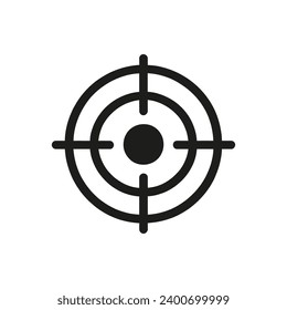 Zielsymbol. Sehe oder Zielsymbol einzeln. Vektorgrafik