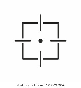 Target icon, sight sniper symbol line icon. Vecto