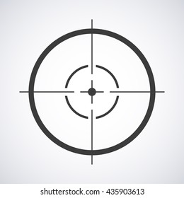 Target Icon, Sight Sniper Symbol Isolated On A Gray Background, Crosshair And Aim Vector Illustration Stylish For Web Design