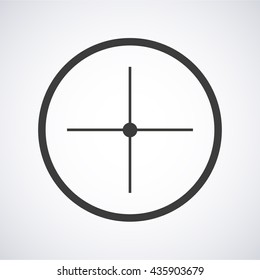 Target icon, sight sniper symbol isolated on a gray background, Crosshair and aim vector illustration stylish for web design