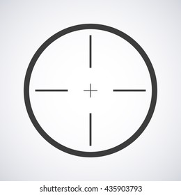 Target icon, sight sniper symbol isolated on a gray background, Crosshair and aim vector illustration stylish for web design