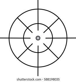 Target icon, sight sniper symbol isolated on white background, Crosshair and aim vector illustration