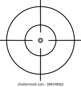 Target icon, sight sniper symbol isolated on white background, Crosshair and aim vector illustration