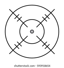 Target icon, sight sniper symbol isolated on white background, Crosshair and aim vector illustration