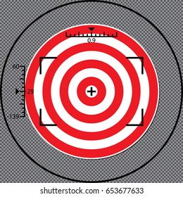 Target icon, sight sniper symbol isolated on white background, Crosshair and aim vector illustration
