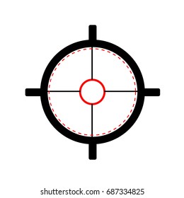 Target Icon Sight Sniper Symbol Isolated Stock Vector (Royalty Free ...